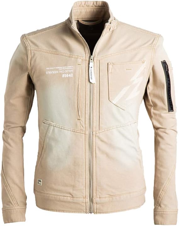 Amazon Co Jp アイズフロンティア I Z Frontier スウェットデニムワークジャケット 5640 M 36ライムベージュ 服 ファッション小物