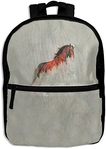 Knapsack School Forest Stallion Backpack With Slippery Zipper And Large Capacity Travel For Women Girls Teens Kids