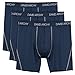 David Archy 3 Pack Men's Ultra Fast Dry Performance Boxer Briefs (M, Navy Blue-Mesh)