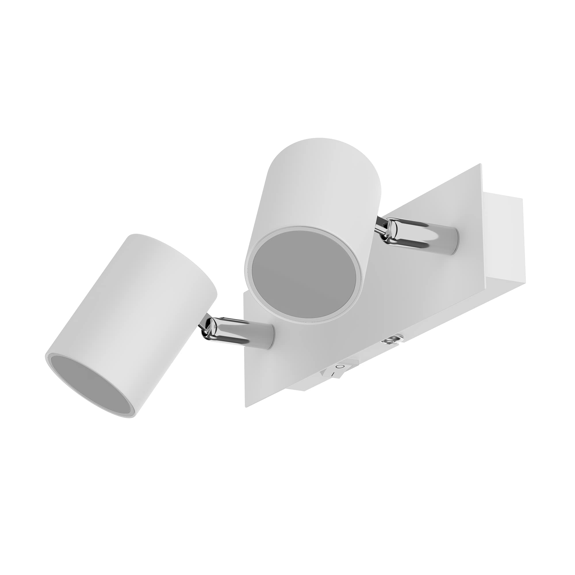 ledscom.de Wall spot WAIKA, Two-Light, with Switch, White matt + GU10 LED Lamps 3-Step dimming: Each max. 500lm Warm White โ image 1