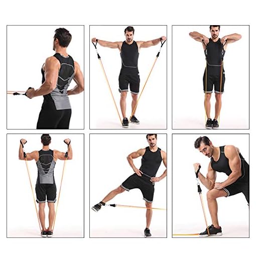 COOWOO Resistance Bands Set, Exercise Bands with Door Anchor, Handles, Waterproof Carry Bag, Legs Ankle Straps for… - Image 5