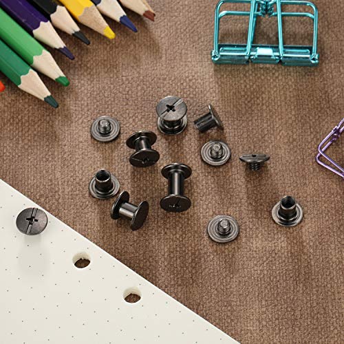 image for Norme 90 Pieces Black M5 Chicago Screws Binding Screw Metal Screw Post