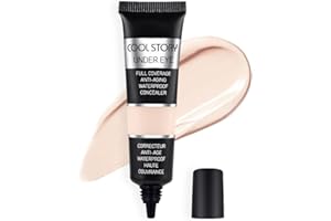 SUAKE Pro Under Eye Full Coverage Liquid Concealer to Cover Dark Circles, Scars, Redness, Spots, Fine Lines, Corrector Anti-Aging Natural Finish, Moistening Smooth Cream, Waterproof 0.4 fl oz - Light#