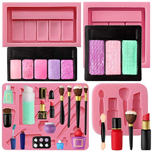 Small-Makeup-Tools-Silicone-Fondant-Molds-Set-Brush-Lipstick-Powder-Blusher-Eyeshadow-Palette-23-Cavity-4-Bundle