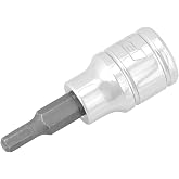 Performance Tool W38894 3/8 in. Drive 4 mm Hex Bit Socket | Chrome vanadium steel. Corrosion resistant finish. Recessed bit end for tamper resistant automotive fasteners