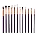 Start 12 pcs/Sets Makeup Brush Set for Eye Shadow Foundation Eyebrow Lip (Purple 2)