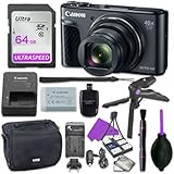 Canon Powershot SX730 Point & Shoot Digital Camera Bundle w/Tripod Hand Grip, 64GB SD Memory, Case and More
