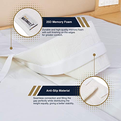 Home Maximus Bed Bridge Twin to King Converter Kit with Unique 9 Straps