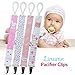 Liname Pacifier Clip for Girls with BONUS Pacifier Case & eBook - 4 Pack Gift Box - Premium Quality & Unique Design - Pacifier Clips Fit ALL Pacifiers & Soothers - Perfect Baby Gift