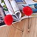 Coobbar 6Pcs Cute Faux Fur Pom Balls Headbands Girls' Hairbands Bath Spa Make Up Headbands for Women (Colorful 1)