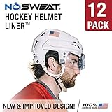 NoSweat Hockey Helmet Liner - Moisture Wicking Sweatband Absorbs Dripping Sweat | Helps Prevent Acne, Reduces Fogging/Anti-Fog - (Hockey Players/Officials and Referee)