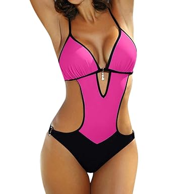 Damen Bikini Einteiler V Ausschnitt Tanga Monokini Badeanzug Bademode Tankini Badeanzug Essential Endurance Plus Medalist One