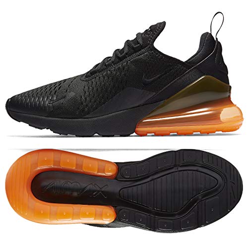 Nike Air Max 270 AH8050-008 Black/Total Orange Men's Running Shoes (10)