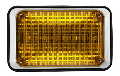 Whelen 600 Series Linear Super-LED Lighthead - Amber - With Chrome Flange
