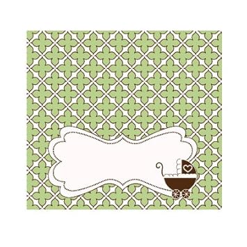 Amazon Com Green Baby Shower Menu Cards Place Cards Set Of 6