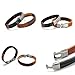 ERAWAN New Surfer Men's Vintage Hemp Wrap Leather Wristband Bracelet Cuff Black Brown EW sakcharn (Black)