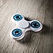 Fidget Spinner with Premium Quality Ceramic Bearings + Metal Box + Extra Caps, High Speed Non-3D Printed Hand Toy - Perfect for Stress, Anxiety Best Reducer by Need2Spin (White&Blue)