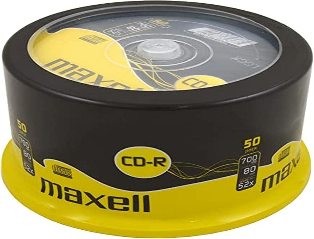 Maxell CD-R 52x Blank Discs 700MB 80min Data Music Storage Spindle Pack 50
