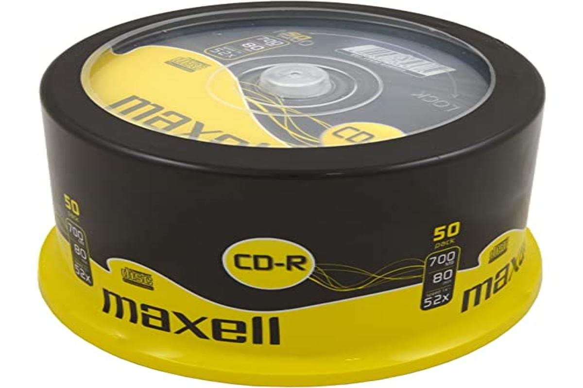 Maxell CD-R 52x Blank Discs 700MB Extra Protection (50 Disk Pack - Spindle)