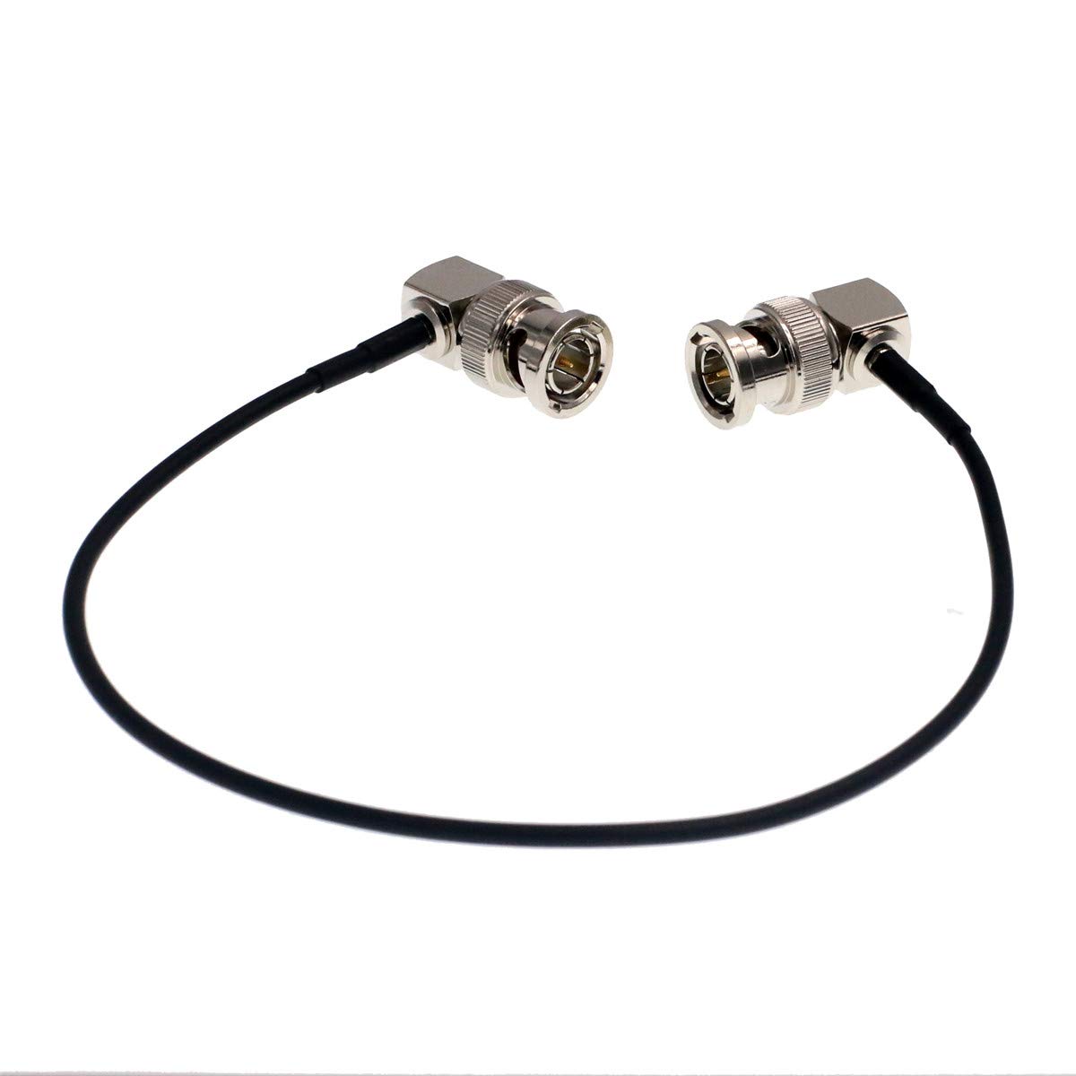 HangTon 2 Pack 30cm 3G HD SDI BNC Video Coaxial Cable for SmallHD Blackmagic Sony ARRI RED Camera Monitor Transmitter, Thin Soft RG174 75 Ohm