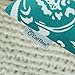 CaliTime Pack of 2 Soft Canvas Throw Pillow Covers Cases for Couch Sofa Home Decoration Vintage Solid Damask Floral 18 X 18 Inches Teal
