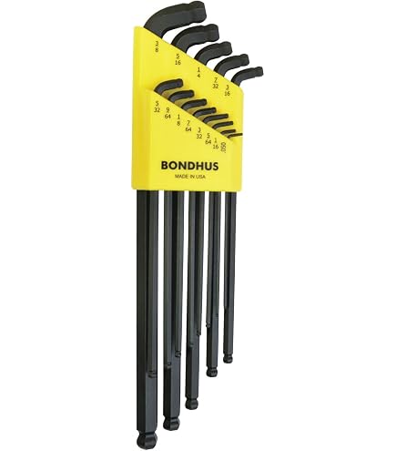 Bondhus Inbusschlüssel Set 10-teilig – Mit Ballkopf, ProGuard Finish, Lange Arme