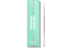 I DEW CARE Dual-Tip Pimple Tool - Proper Popper | Blackhead Remover, Blemish Exfoliating, Professional Acne Squeezer, Comedone Zit Extractor for Women, 2in1 Stainless Steel Lancet, 1ea