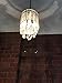 DAYCENT Modern Crystal Pendant Light Hallway Fixtures Ceiling Hung Silver Sring Drum Shade Hanging Lamp