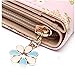 SeptCity Womens Wallet Cute Floral Soft Leather Clutch Gift for Her, 2071 (Twilight Blue)