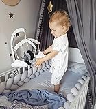 MOMAID Baby Braided Crib Bumper Knotted Plush Soft Nursery Toddler Crib Bedding Sets Decor Handmade Cradle Newborn Pillow Snuggle Sleep Bed Pads