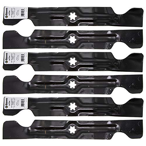 Stens 335-859, 2-in-1 Mulching Blades for Deck MTD Cub Cadet Troy-BIlt Lawnmowers RZT-50 942-04053C, 6 Piece