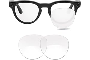 Glintbay 100% Precise-Fit Replacement Sunglass Lenses for Ray-Ban Meta Headliner RW4009 50mm & Gen 2 RW4013 50mm - Crystal Clear Non-polarized,UV-Blocking, Scratch-Resistant,Perfect Fit
