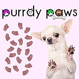 Soft Nail Caps For Dog Claws PINK GLITTER * X-LARGE * Purrdy Paws Brand