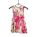 Morecome Girls Flower Dress,Kids Princess Formal Sleeveless Floral Dress (1-2Y, White)