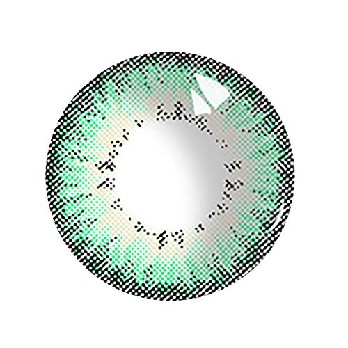 HXS Contacts_Colored for Eyes Women\'s Makeup Accessories Special Gifts for Girls Women,Decorations for Party Cosplay and Daily Use (2pcs,Green)