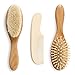 Wooden Baby Hair Brush and Comb Set, Soft Goat Bristles and Wood Bristles for Massage, Eco-Friendly Hairbrush for Newborns and Toddlers, Perfect Baby Shower & Registry Gift (Color a5)