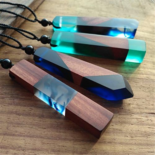 Dress Wood Necklace,Tearoke Creative Necklace Mahogany Solid Wood Personalized Pendant Sweater Chain (Random) (Random)