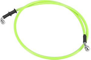 Motoforti Universal 110cm 43.31" Motorcycle Brake Clutch Oil Hose Line Pipe Hydraulic Reinforced Stainless Steel Braided Green