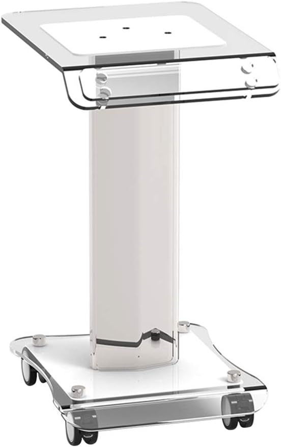 HORV Pedestal Rolling Salon Trolley on Wheels Cart Beauty Salon Equipment Stand Roller Trolley Cart Instrument Tray Rolling Cart: Home & Kitchen