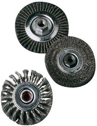 United Abrasives- SAIT 06382 5" x .020 x 5/8-11 Arbor Stainless Bristle Pipeline Brush Angle Grinder Wire Wheel