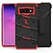 ZIZO Bolt Series for Galaxy S10 Plus Case with Kickstand Holster Lanyard - Black & Red