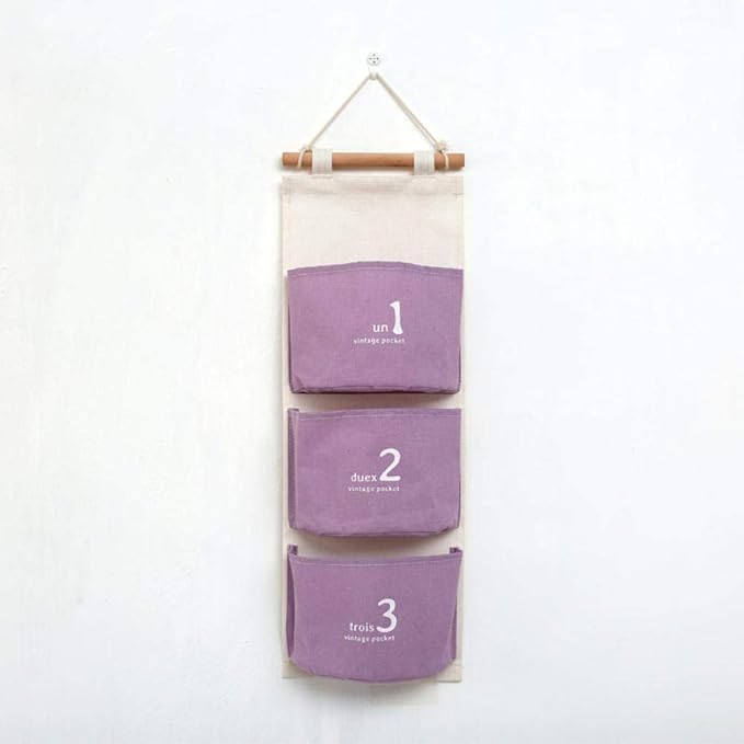 Bolsa de almacenamiento bolsa para colgar desechos de lino de algodón