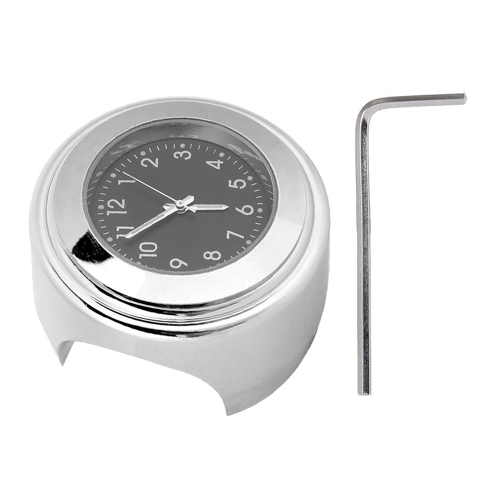 Suuonee Motorcycle Handlebar Clock 22 25mm Motorbike Mount Clock Metal Mount Hand Grip Dial Watch[]