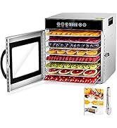 Disidratatore Alimentare YASHE 10 Vassoi - 1100W, Acciaio Inox, Timer 72h, Controllo Temperatura - Foto 7