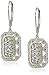 Amazon Essentials Sterling Silver and 14k Yellow Gold Diamond Art Deco-Style Drop Earrings (0.15 cttw, I-J Color, I2-I3 Clarity), (previously Amazon Collection)