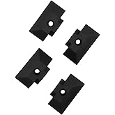 VanEssential Venture Track L-Track Plastic End Cap - Floor Angled - 4 Pack