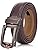 Gunblack Silver Round Open Buckle W/Brown Leather