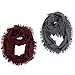 Lucky Leaf Women Thick Knit Winter Infinity Circle Loop Scarves Solid Color