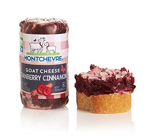 Montchevre Fresh Goat Cheese with Cranberry & Cinnamon - Non-GMO Certified, 4 oz Artisan Log