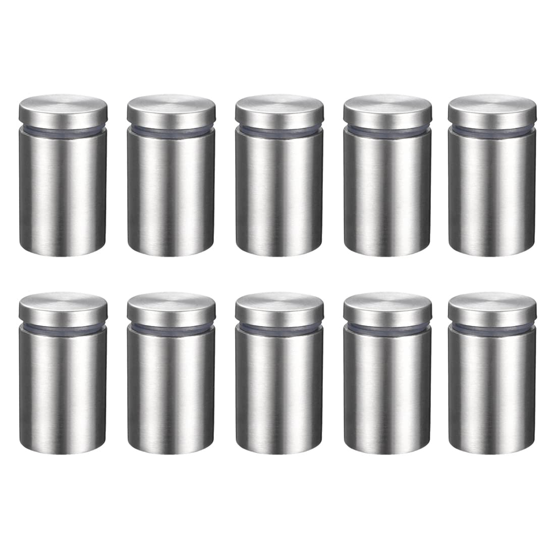 sourcing map 1 Dia x 1-9/16"(25x40mm) Standoff Screws Wall Mount Sign Holders Acrylic Glass Nails 10pcs